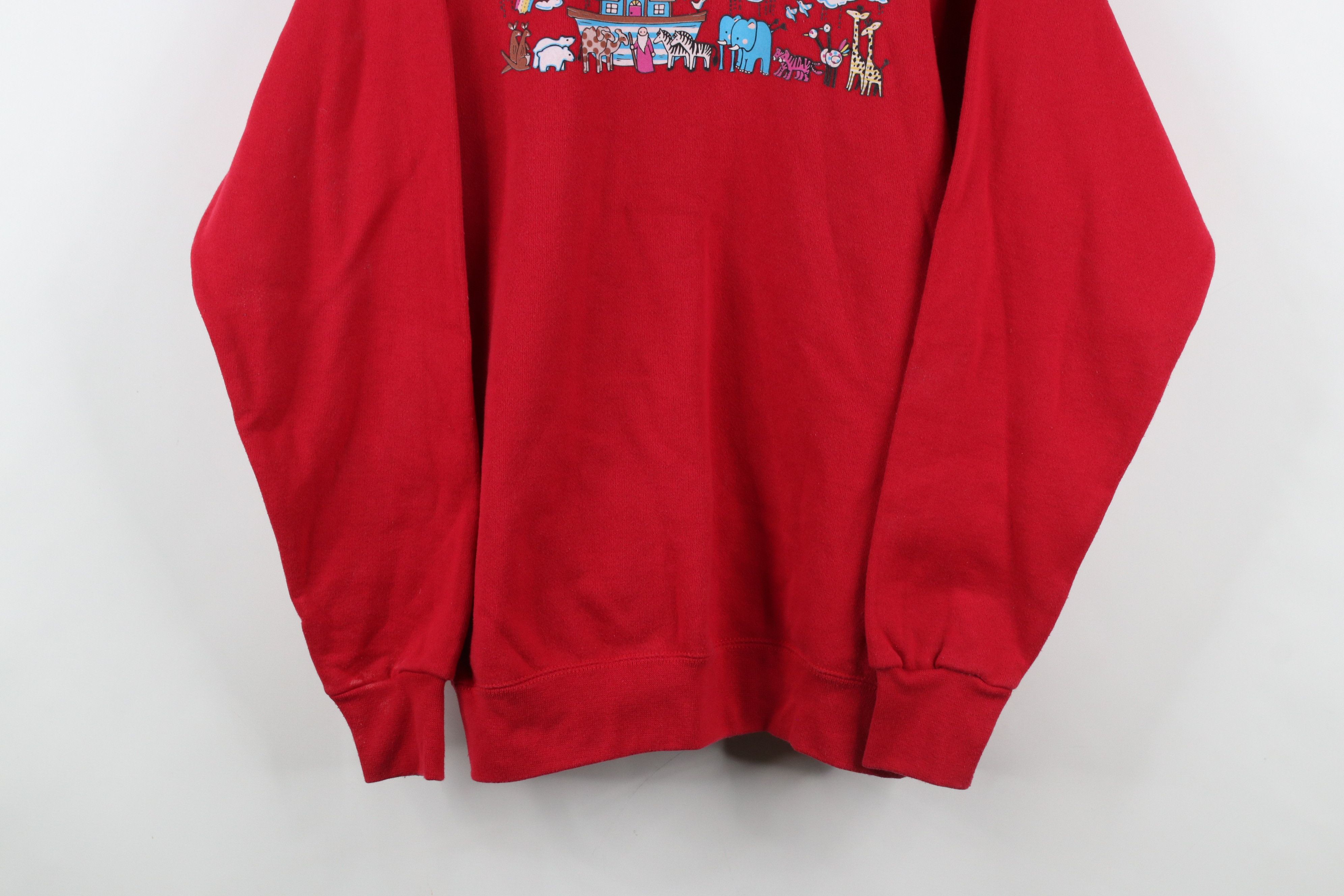 Vintage Vintage 90s Christian Noahs Animal Crewneck Sweatshirt USA Size L / US 10 / IT 46 - 3 Thumbnail