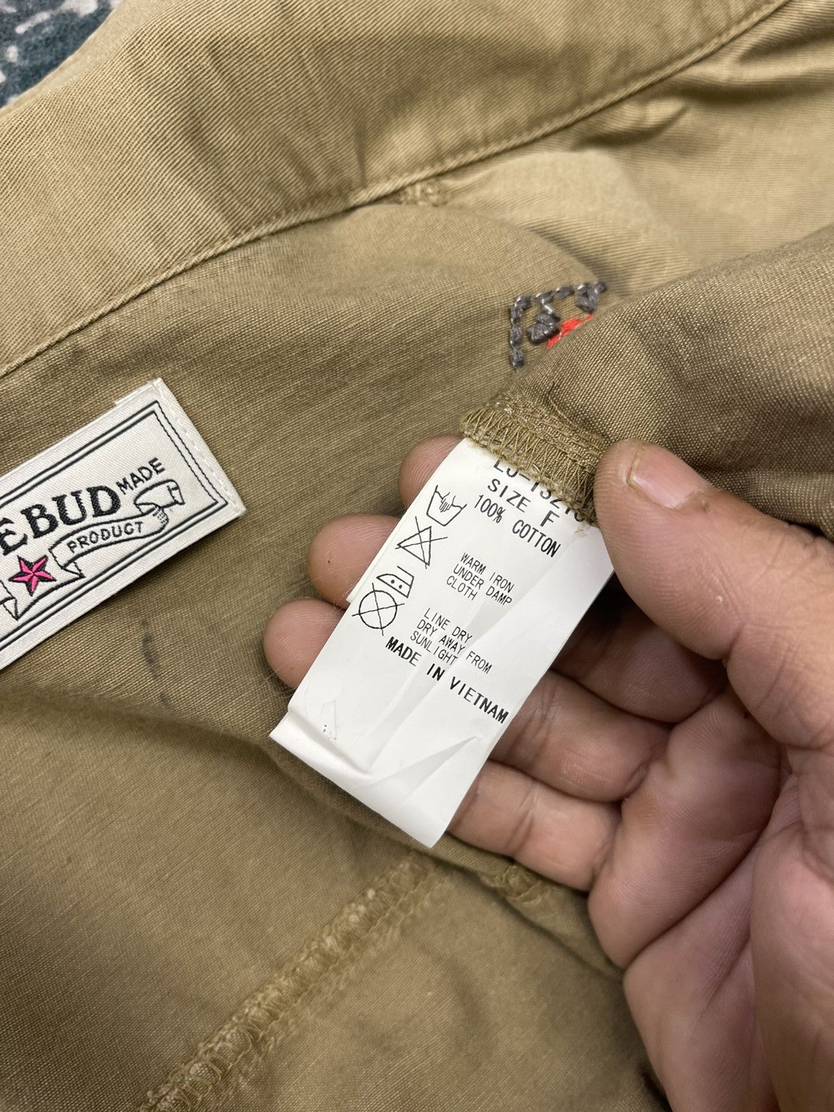 Japanese Brand Rosebud Embroidered Military Inspired Overshirt Jacket Size S / US 4 / IT 40 - 15 Thumbnail