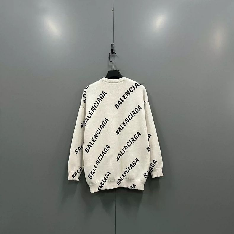 Balenciaga Balenciaga Logo Full Print Knit Sweater Size US XS / EU 42 / 0 - 2 Thumbnail