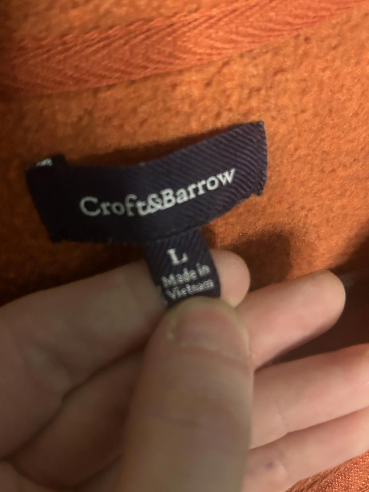 Croft & Barrow Cozy Orange Croft & Barrow Half-Zip Fleece Pullover Size US L / EU 52-54 / 3 - 2 Thumbnail