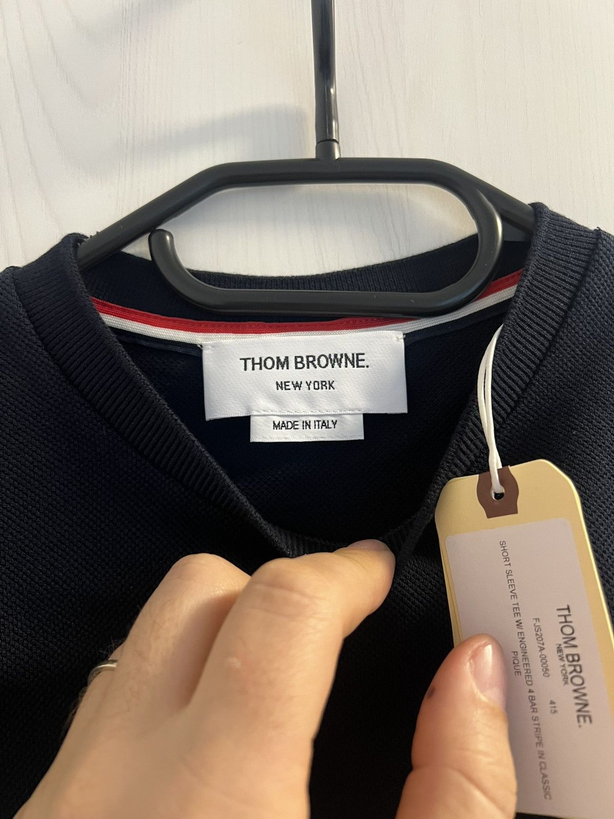 Thom Browne Short Sleeve Tee 4 Bar Stripe Size XS / US 0-2 / IT 36-38 - 9 Thumbnail