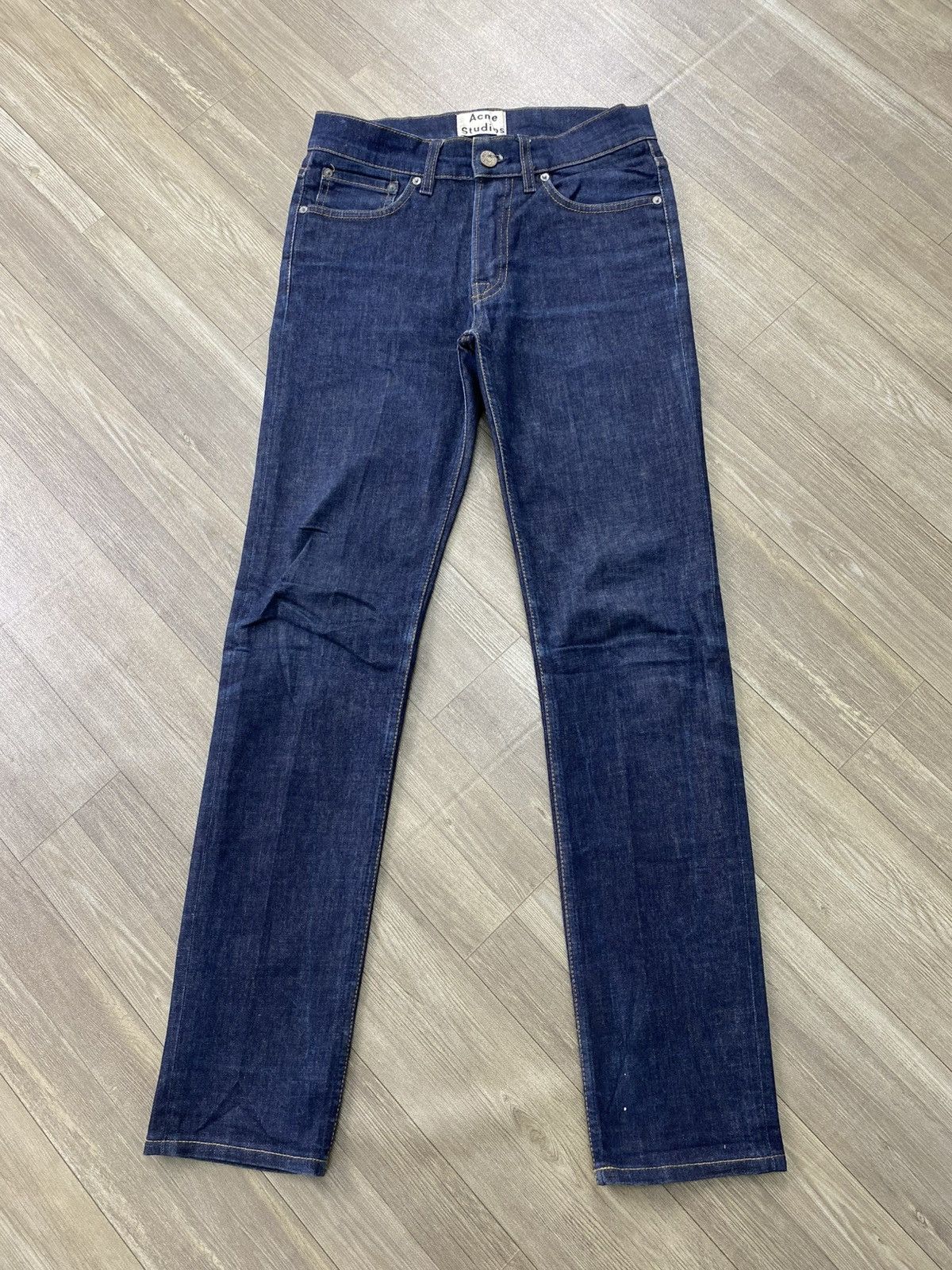 Acne Studios Luxury Acne Studios Ace Raw Gothic Skinny Blue Jeans Size US 27 - 1 Thumbnail