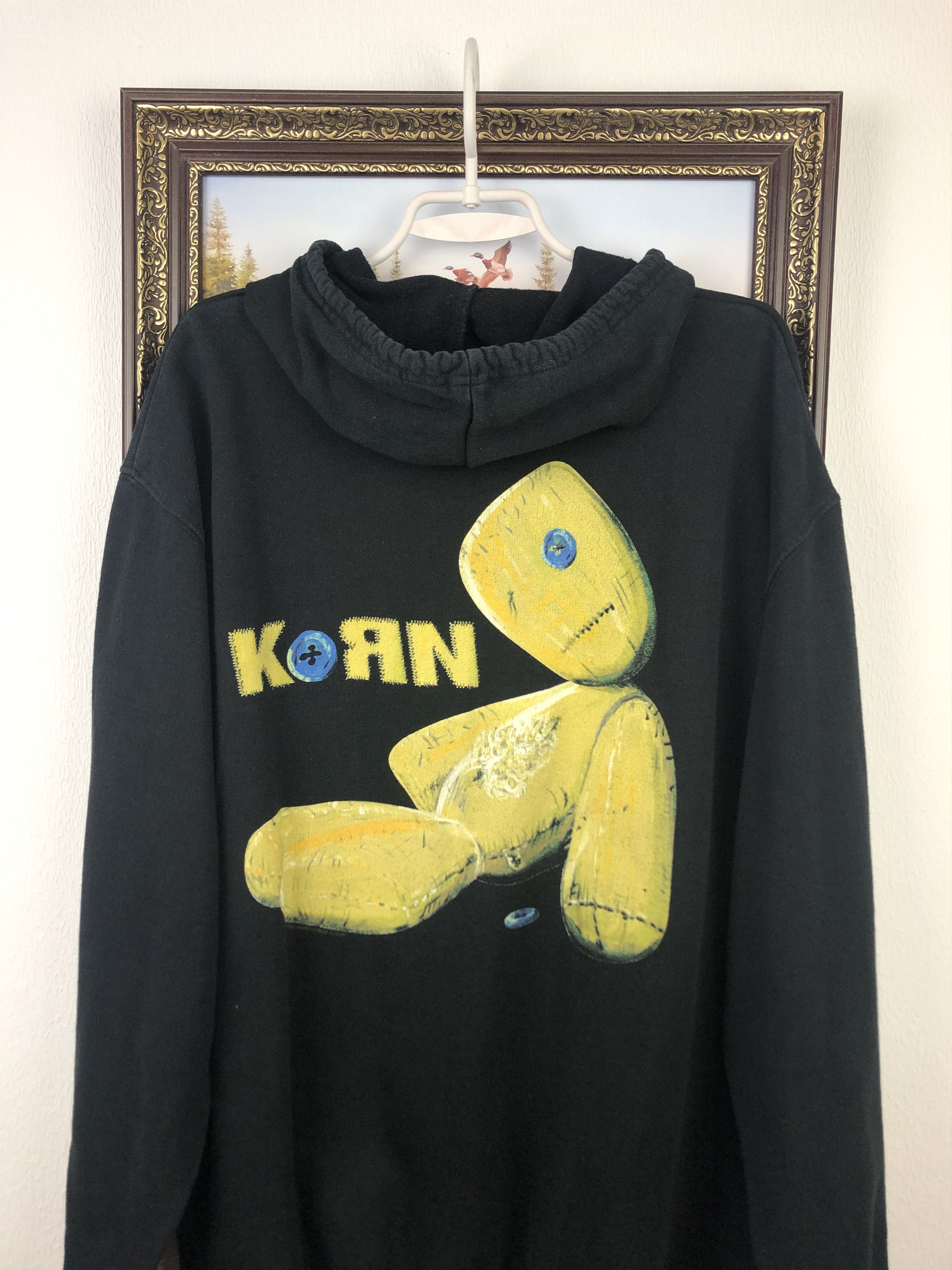 Vintage 90's Korn Issue Band Metal Hoodie Jacket Over Print