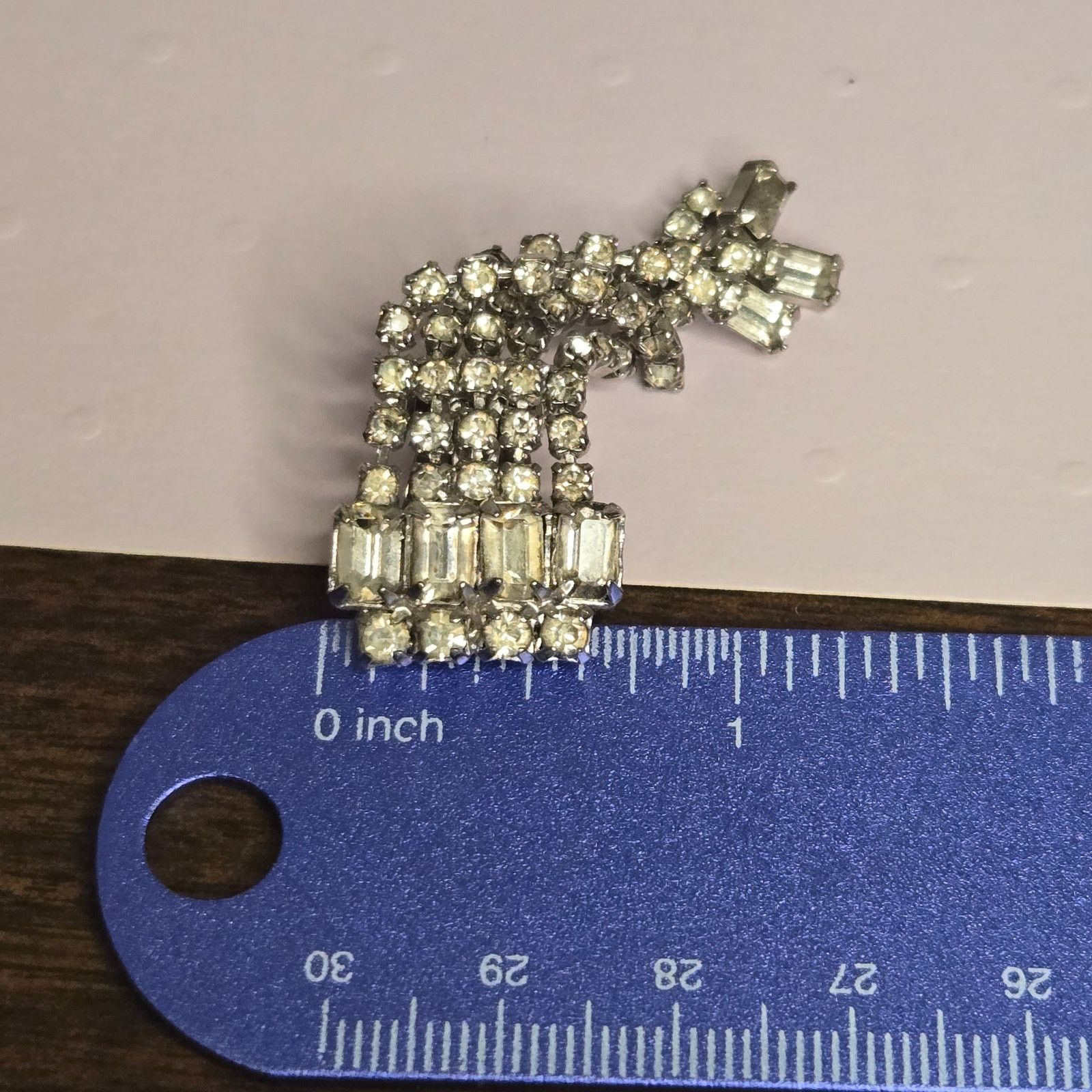 Vintage Vintage Clear Rhinestone Waterfall Clip On Earrings Size ONE SIZE - 9 Thumbnail