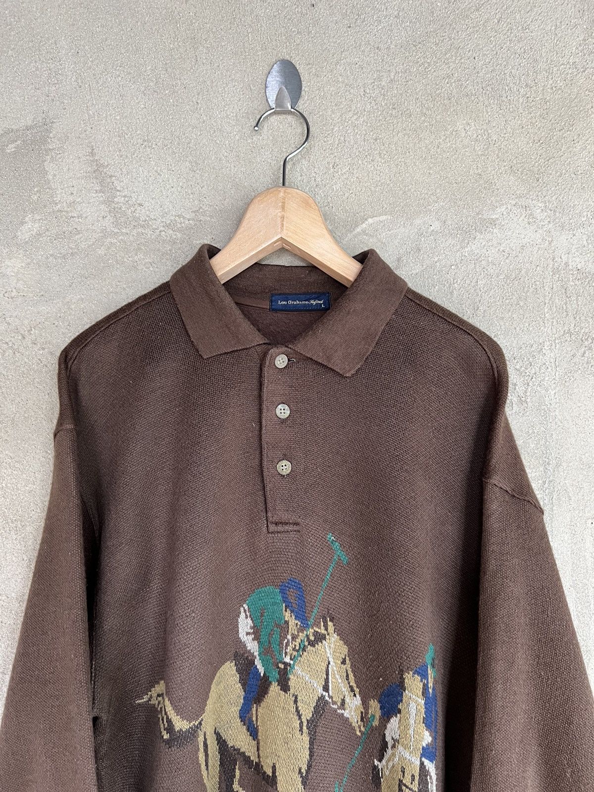 Vintage Vintage Lou Graham Polo Knit Sweatshirt Size US M / EU 48-50 / 2 - 3 Thumbnail