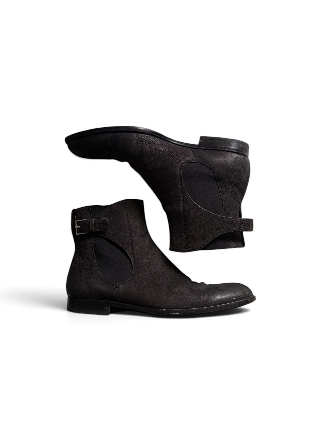 と*)様 KRIS VAN ASSCHE engineer boots Kris Van Assche Kris Van Assche FW10 Leather Engineer Boots | Grailed