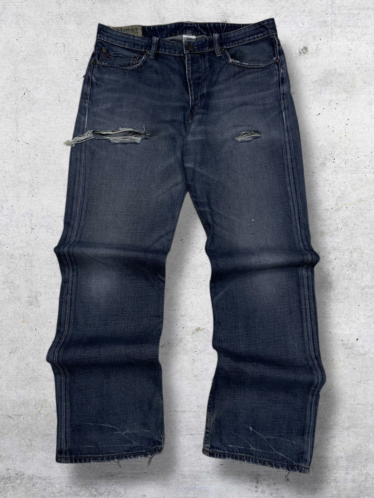 Polo Ralph Lauren VINTAGE POLO RAPLH LAUREN OG 90S DESIGNER DISTRESSED DENIM Size US 34 / EU 50 - 1 Thumbnail