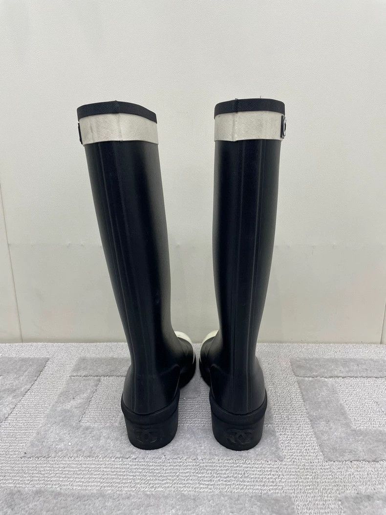 Chanel Chanel Black and White Rain Boots -2505 Size US 10 / EU 43 - 3 Thumbnail