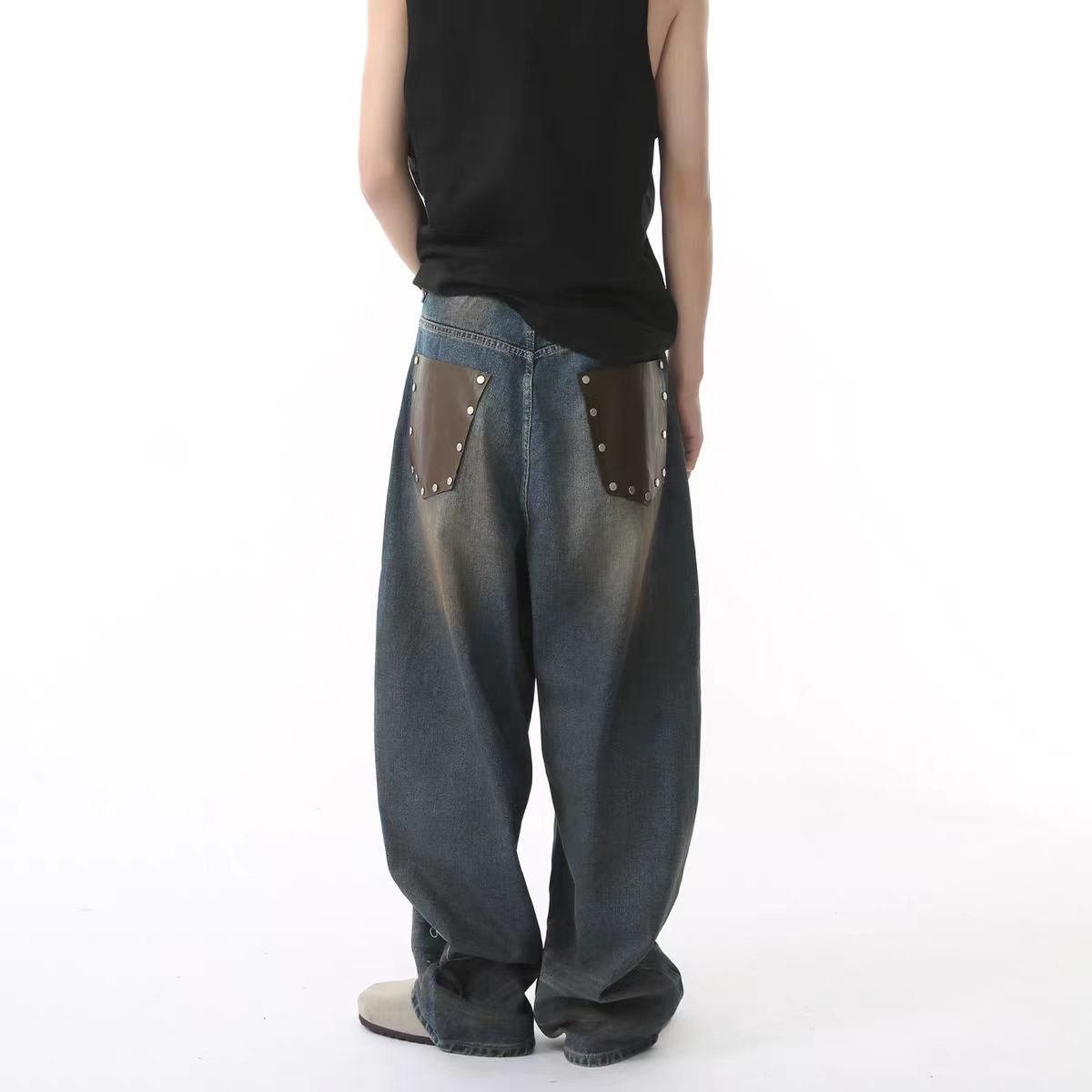 Japanese Brand × Jean Street machete distressed baggy jeans Size US 30 / EU 46 - 4 Thumbnail