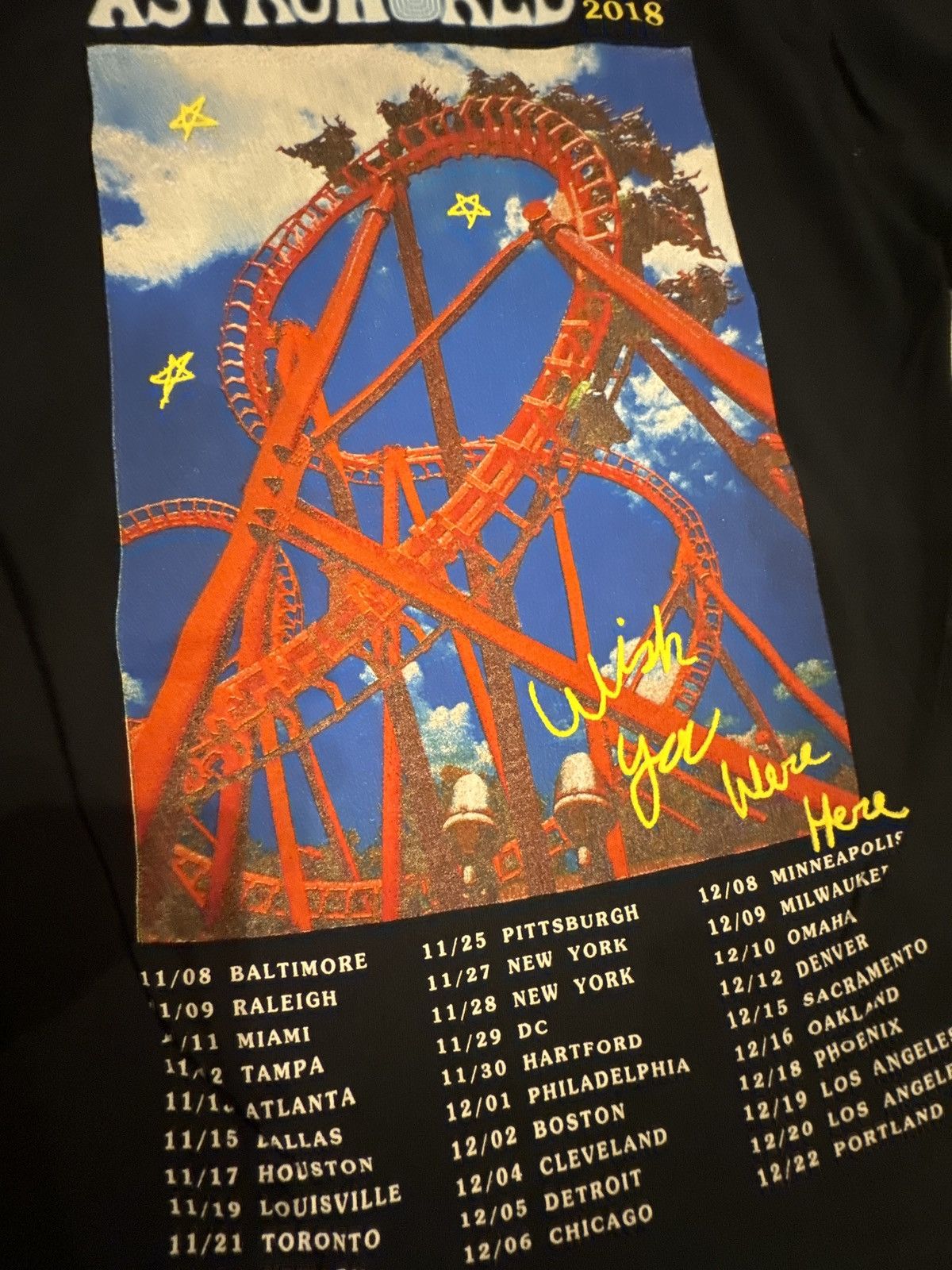 Travis Scott Travis Scott astroworld tour rollercoaster tee Size US M / EU 48-50 / 2 - 6 Thumbnail
