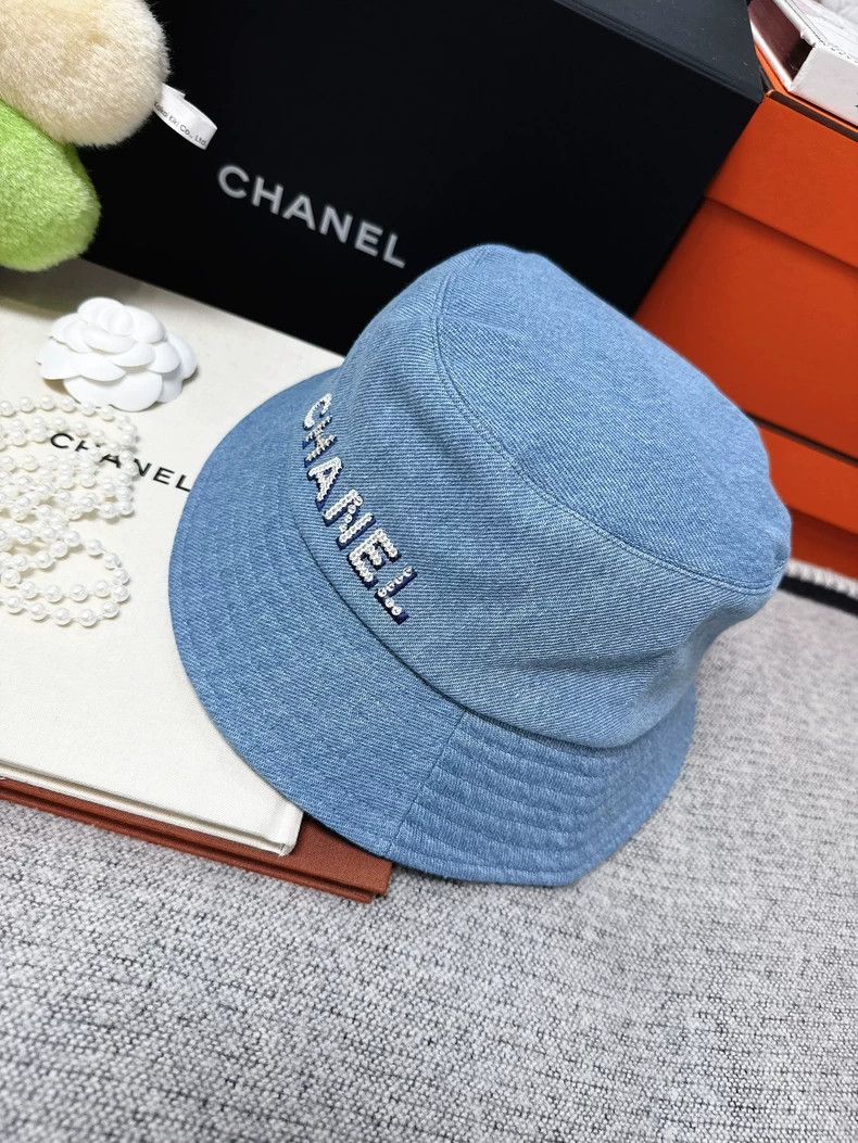Chanel Chanel Denim Bucket Hat with Logo - dmc Size ONE SIZE - 1 Thumbnail