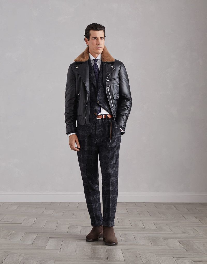 Brunello Cucinelli o1w1db10226 Suit Type Jacket in Charcoal/Black Size US M / EU 48-50 / 2 - 4 Thumbnail