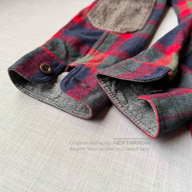Junya Watanabe Junya Watanabe Patchwork Plaid Wool Long Sleeve Shirt Size US S / EU 44-46 / 1 - 6 Thumbnail