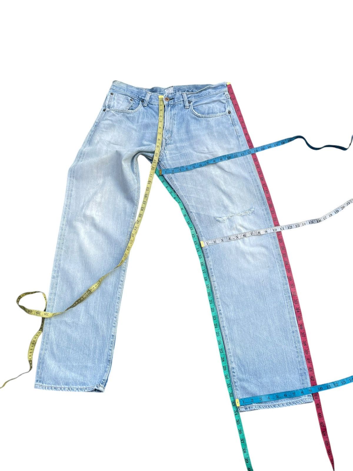 Edwin Vintage Edwin 505ZX Selvedge Distresed Jeans Size US 36 / EU 52 - 12 Thumbnail