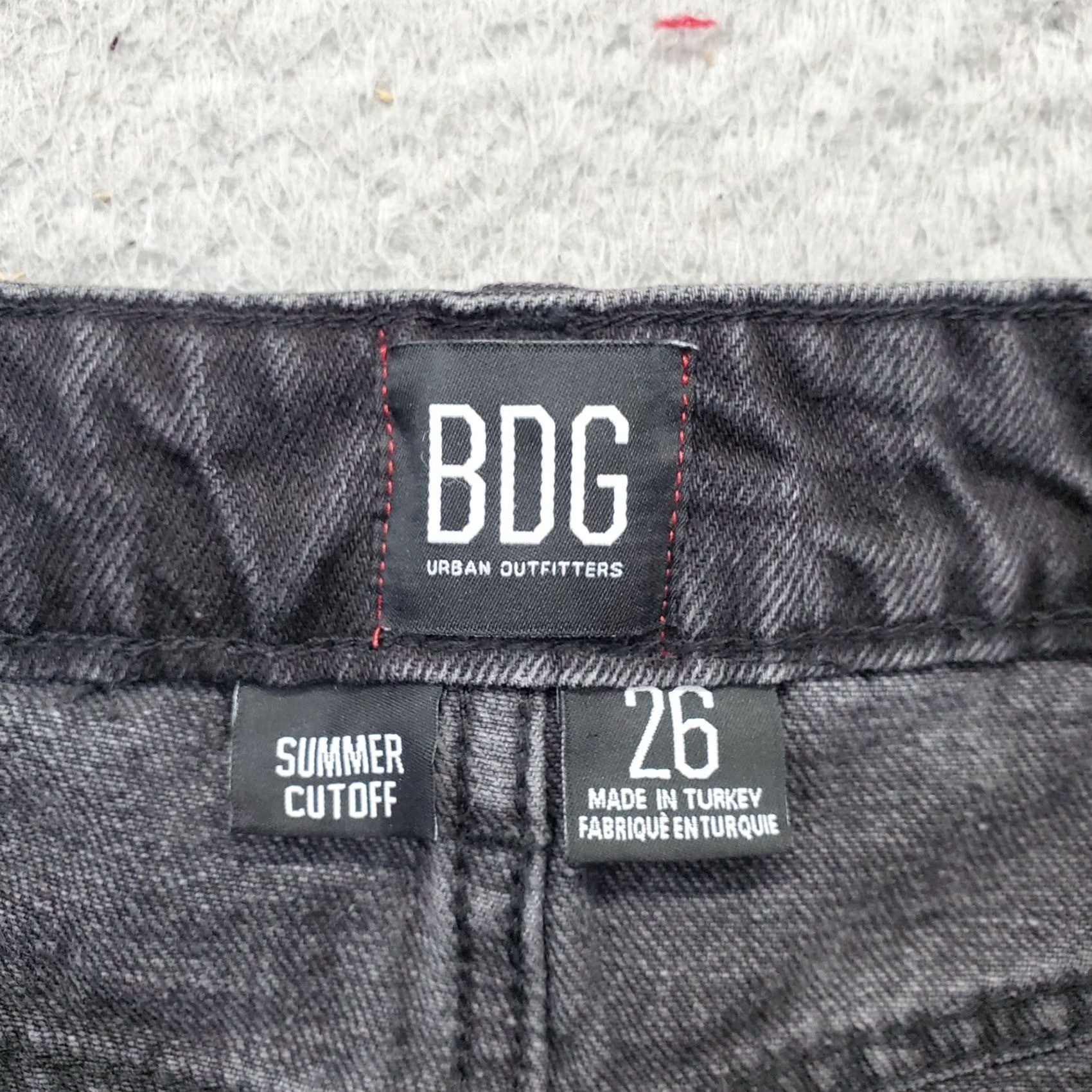 Bdg BDG Urban Outfitters Summer Cut-Off Shorts Womens Size 26 Black Distressed Button Fly Size 26" / US 2 / IT 38 - 6 Thumbnail