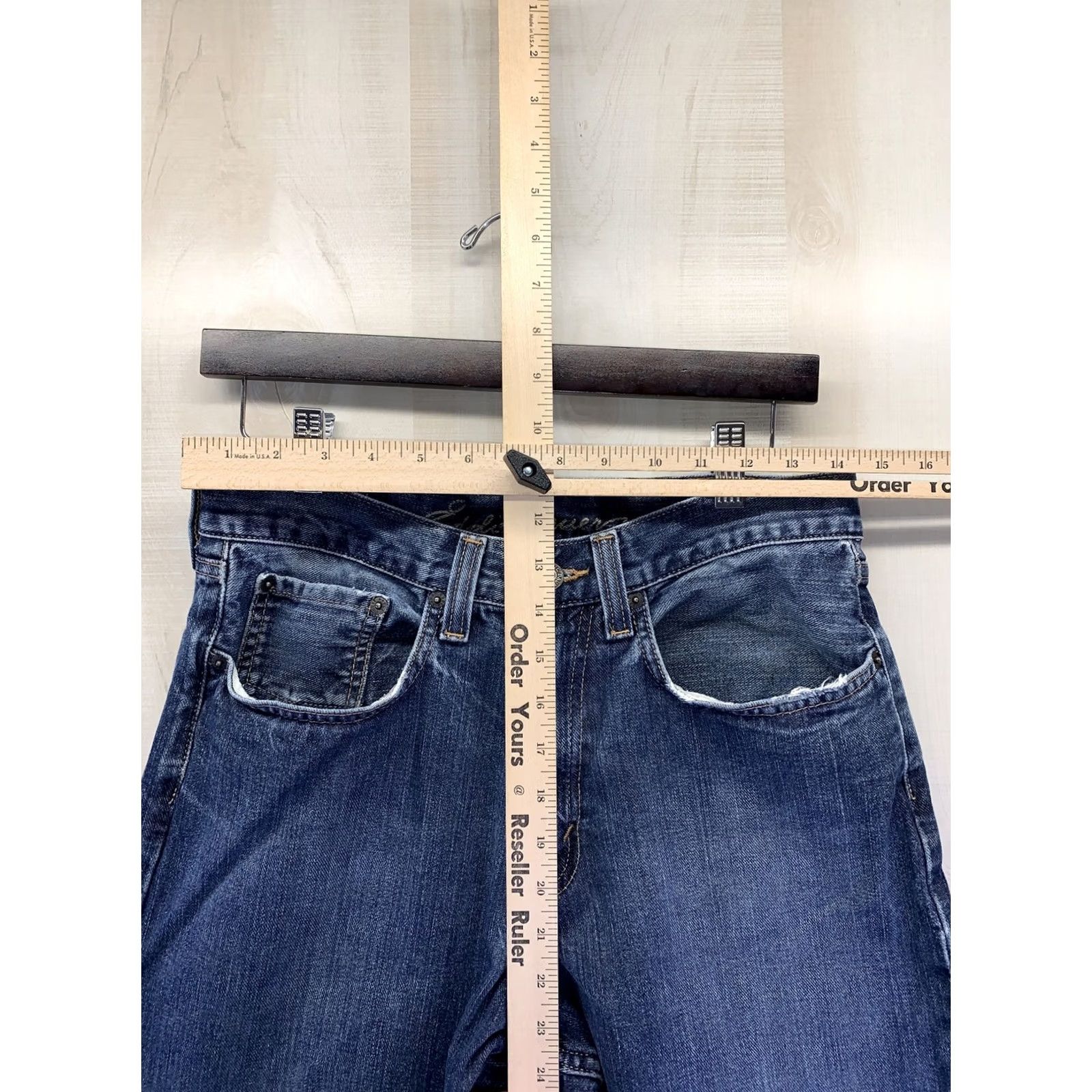 Eddie Bauer VINTAGE Eddie Bauer Denim Jeans Distressed Mens Straight Leg SZ 32x30-5295 Blue Cotton 5-Pocket Design Regular Jeans Mens Vintage 5295 Distressed Size US 32 / EU 48 - 2 Thumbnail