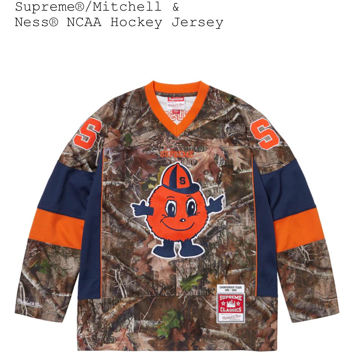Supreme®/Mitchell & Ness® NCAA Hockey Jersey Syracuse XL
