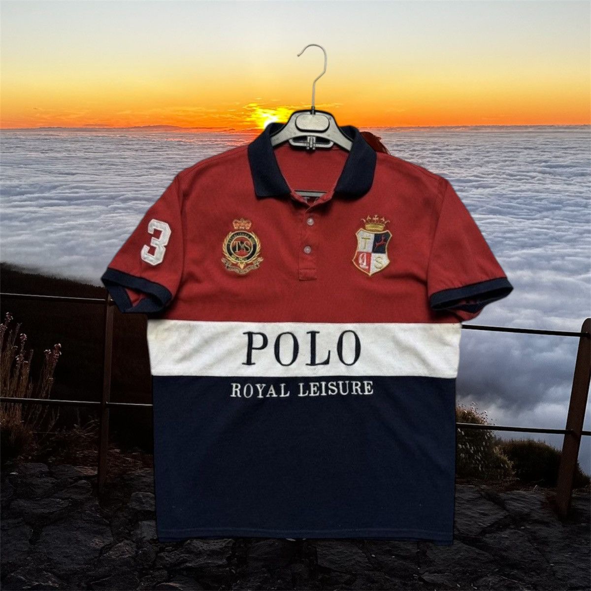 Polo Ralph Lauren × U.S. Polo Assn. × Vintage Polo Royal leisure number 3 big logo Size US S / EU 44-46 / 1 - 1 Thumbnail