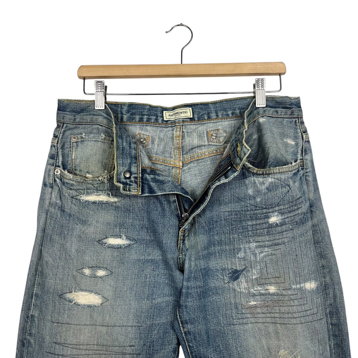 Sophnet. Vintage Sophnet Sashiko Distressed Motive Denim Jeans Size US 32 / EU 48 - 7 Thumbnail