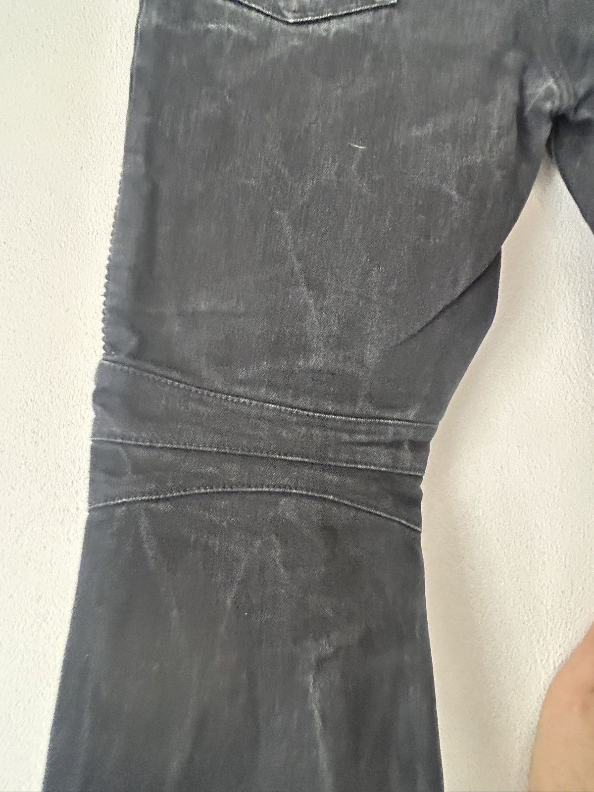 Balmain Balmain Black Biker Jeans with Ribbed Panel Detailing Size US 30 / EU 46 - 9 Thumbnail