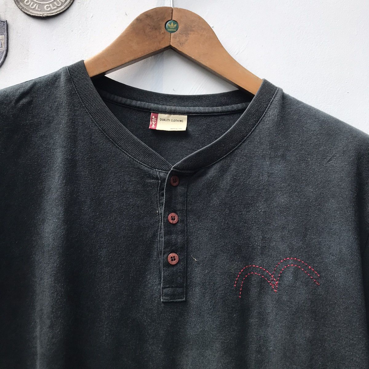 Levi's × Levi's Vintage Clothing × Vintage Vintage Levis Grandad black polo shirt tee Size L Red Tab Size US M / EU 48-50 / 2 - 2 Thumbnail