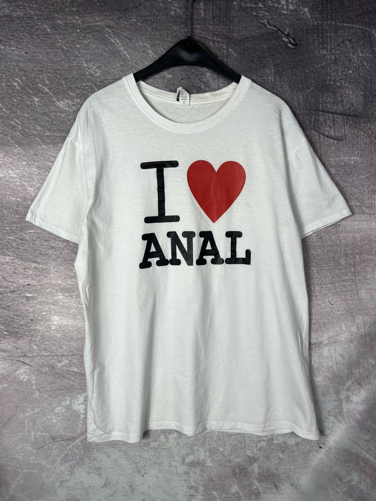 Vintage I Love Anal Humor White Tshirt Size US M / EU 48-50 / 2 - 1 Thumbnail
