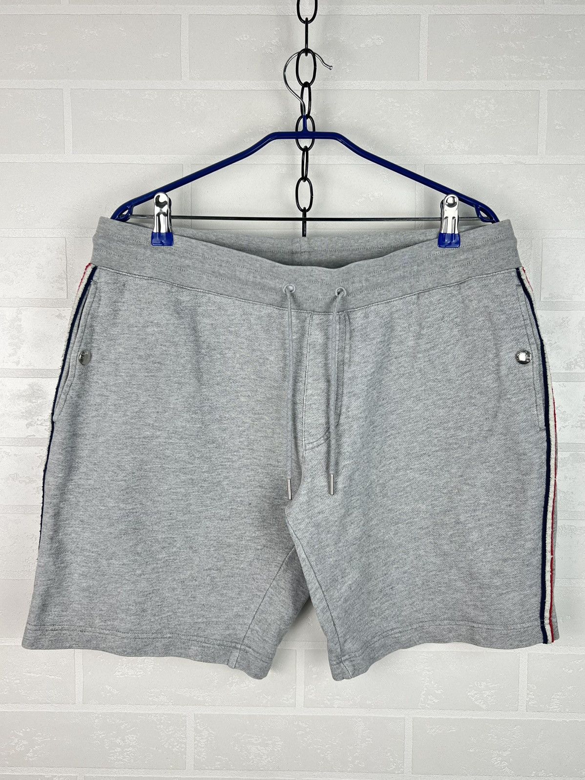 Moncler MONCLER Shorts Cotton Pantalone Corto Side Bands Gray Men's Size US 36 / EU 52 - 1 Thumbnail