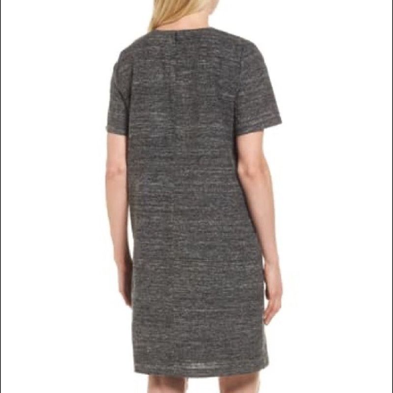 Eileen Fisher NEW Eileen Fisher Heathered Gray Silk Linen Shift Dress S Size S / US 4 / IT 40 - 9 Thumbnail