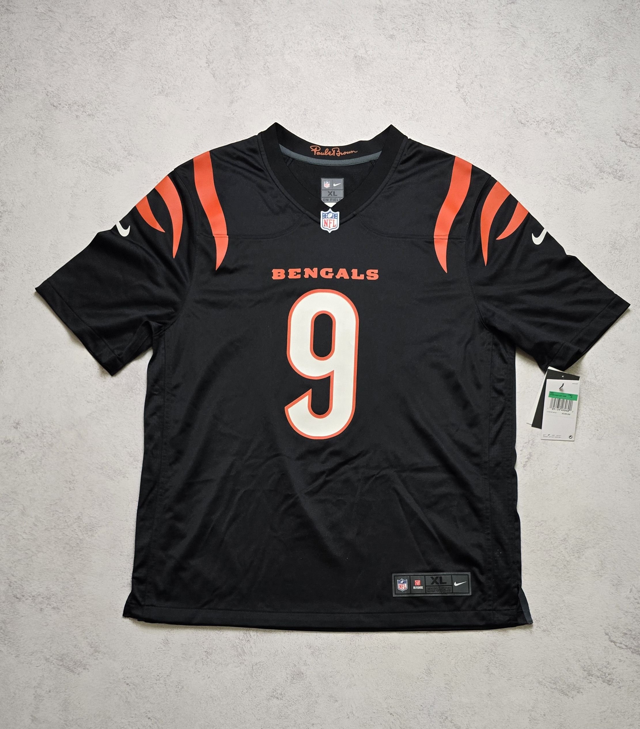 Nike Joe Burrow #9 Bengals Nike NFL Game Jersey Size US XL / EU 56 / 4 - 1 Thumbnail