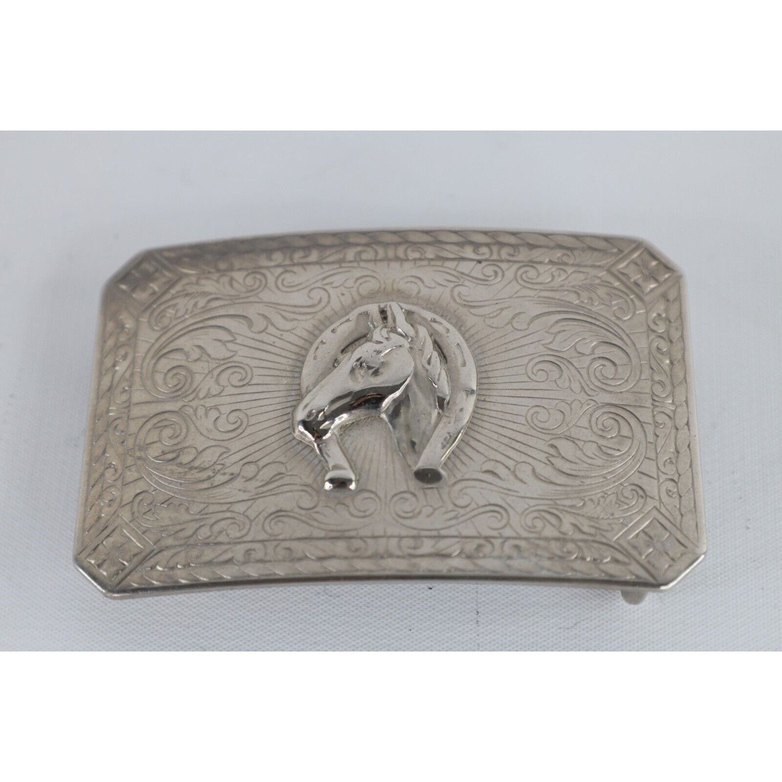 Vintage Vintage 90s Rockabilly Horse Equestrian Belt Buckle Size ONE SIZE - 1 Thumbnail