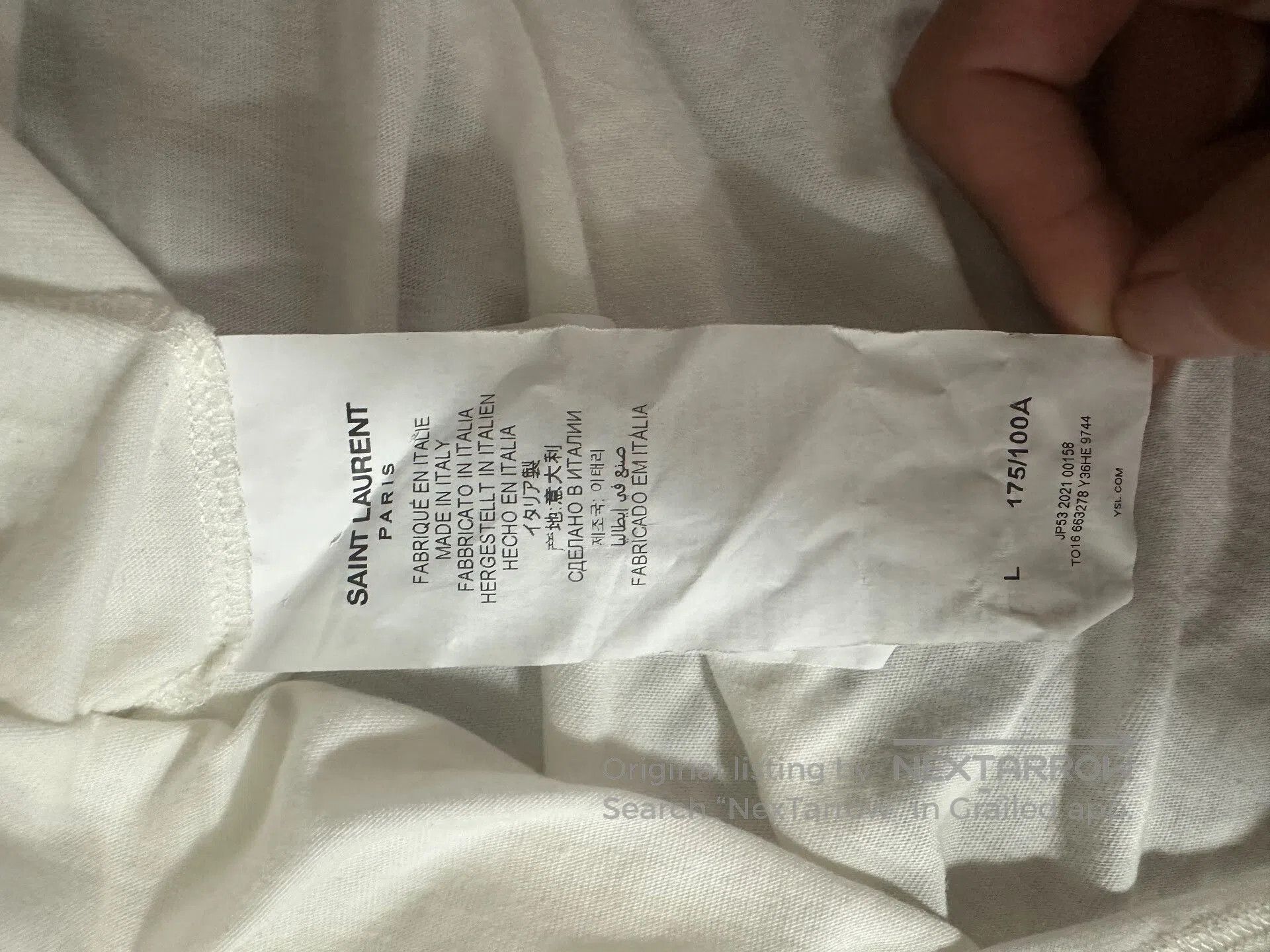 Saint Laurent Paris Saint Laurent SLP Reverse Logo T. Size US L / EU 52-54 / 3 - 3 Thumbnail