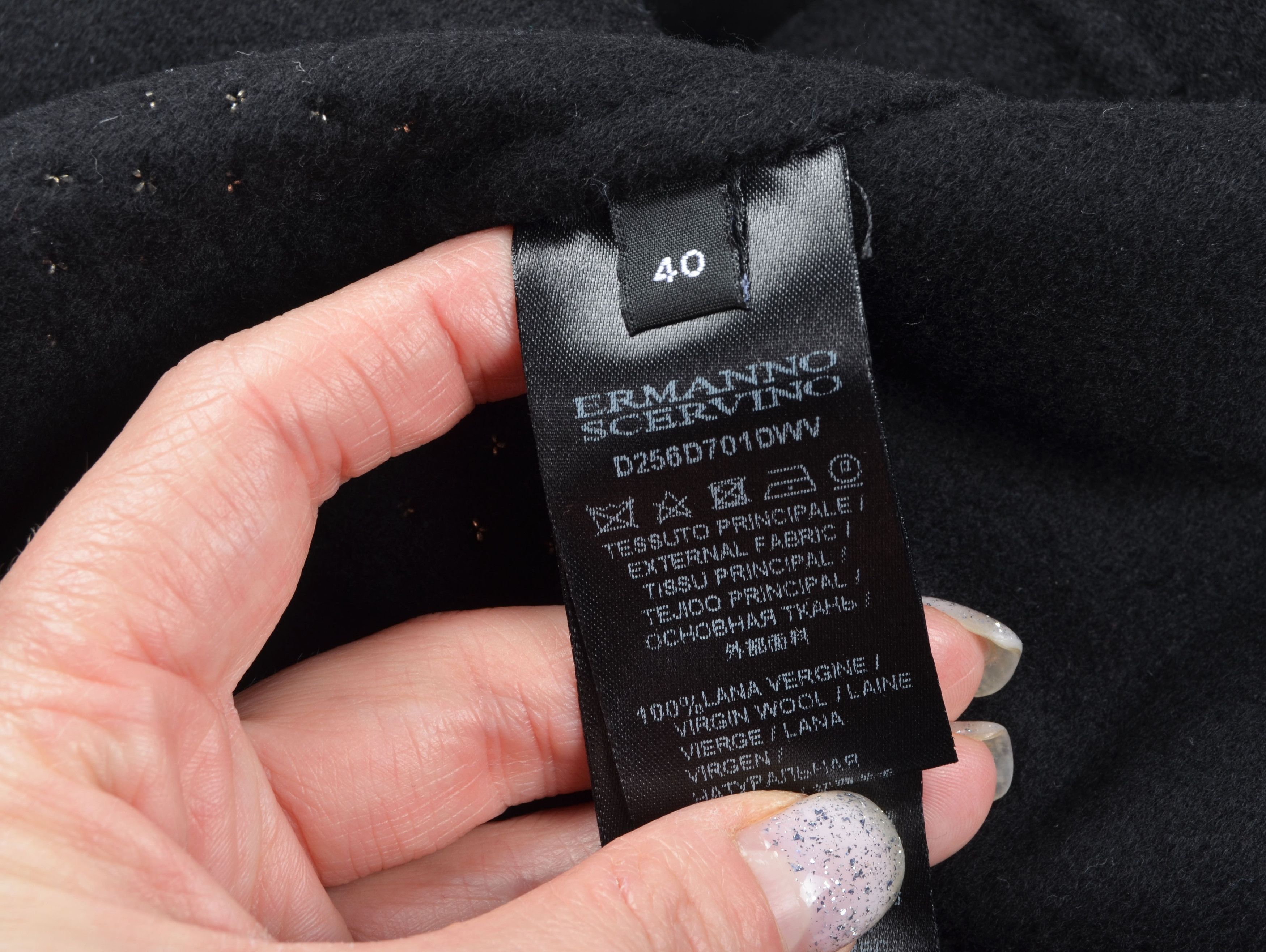 Ermanno Scervino Ermanno Scervino Lana Wool Metal Details Black Coat Size S / US 4 / IT 40 - 6 Thumbnail