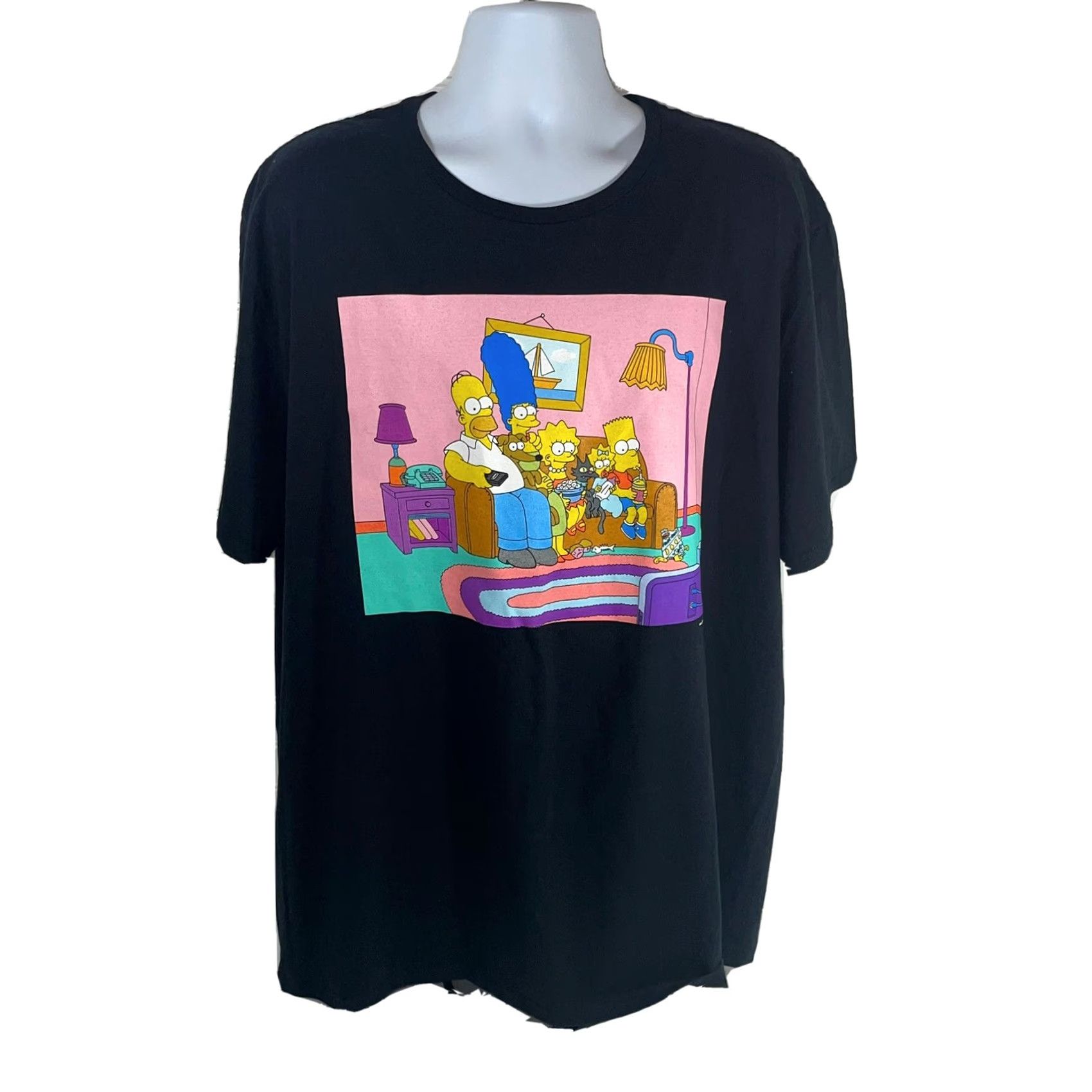 Vintage VINTAGE? The Simpsons Black Crew Neck T Shirt Mens 3XL Front Graphic 100 Cotton 2022 NWT Size US XXL / EU 58 / 5 - 2 Thumbnail