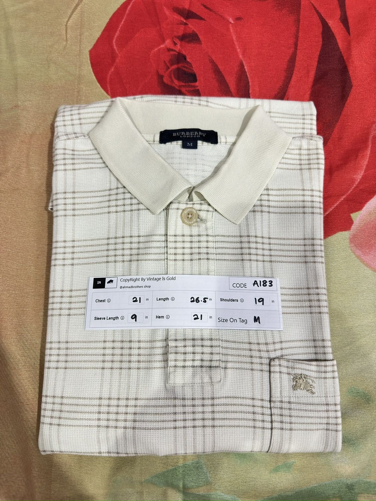 Burberry Burberry London Bandana Design Polo Tee A183 Size US M / EU 48-50 / 2 - 9 Thumbnail
