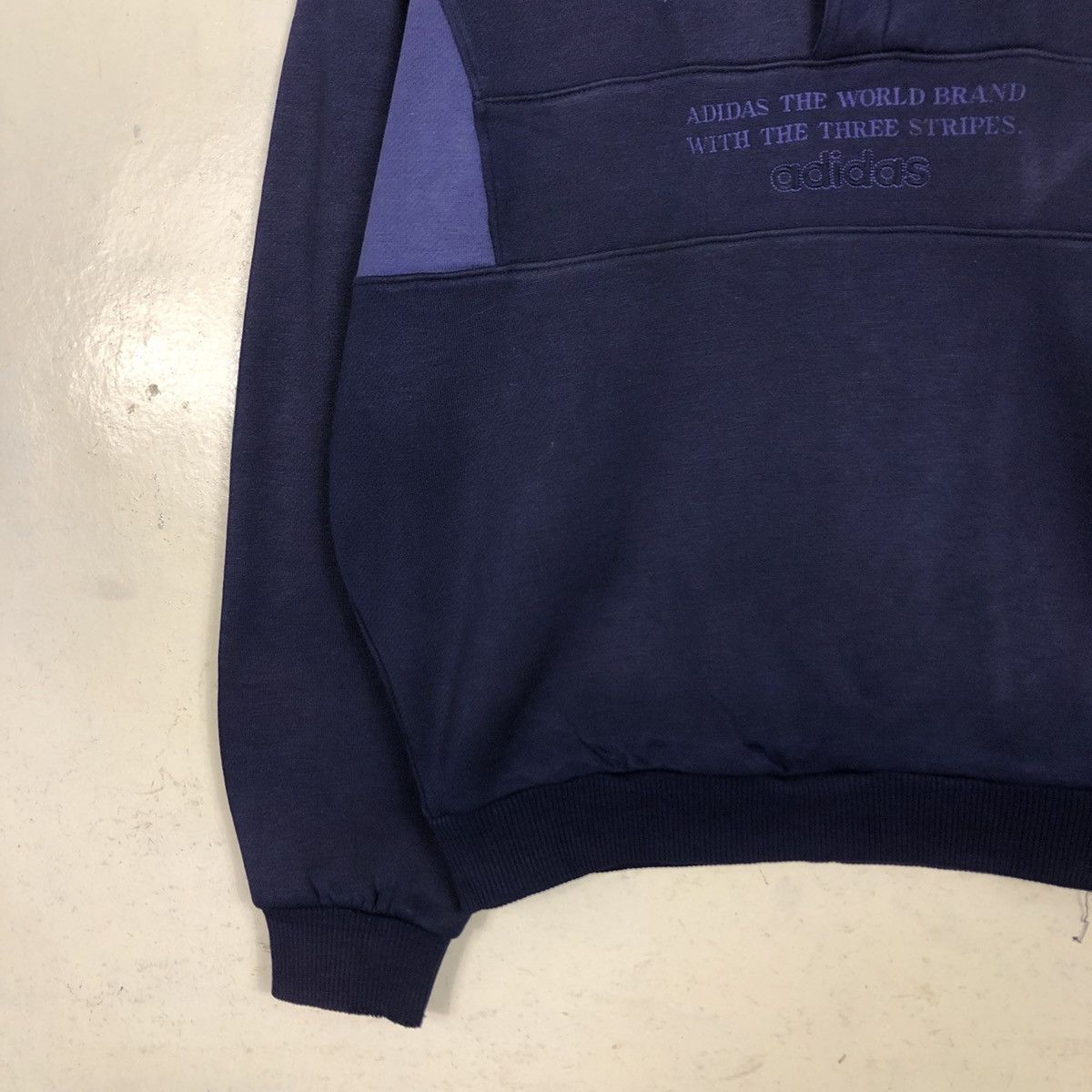 Adidas 📌Vintage Adidas Sweatshirt Half Button Anorak Big Logo Size US L / EU 52-54 / 3 - 6 Thumbnail