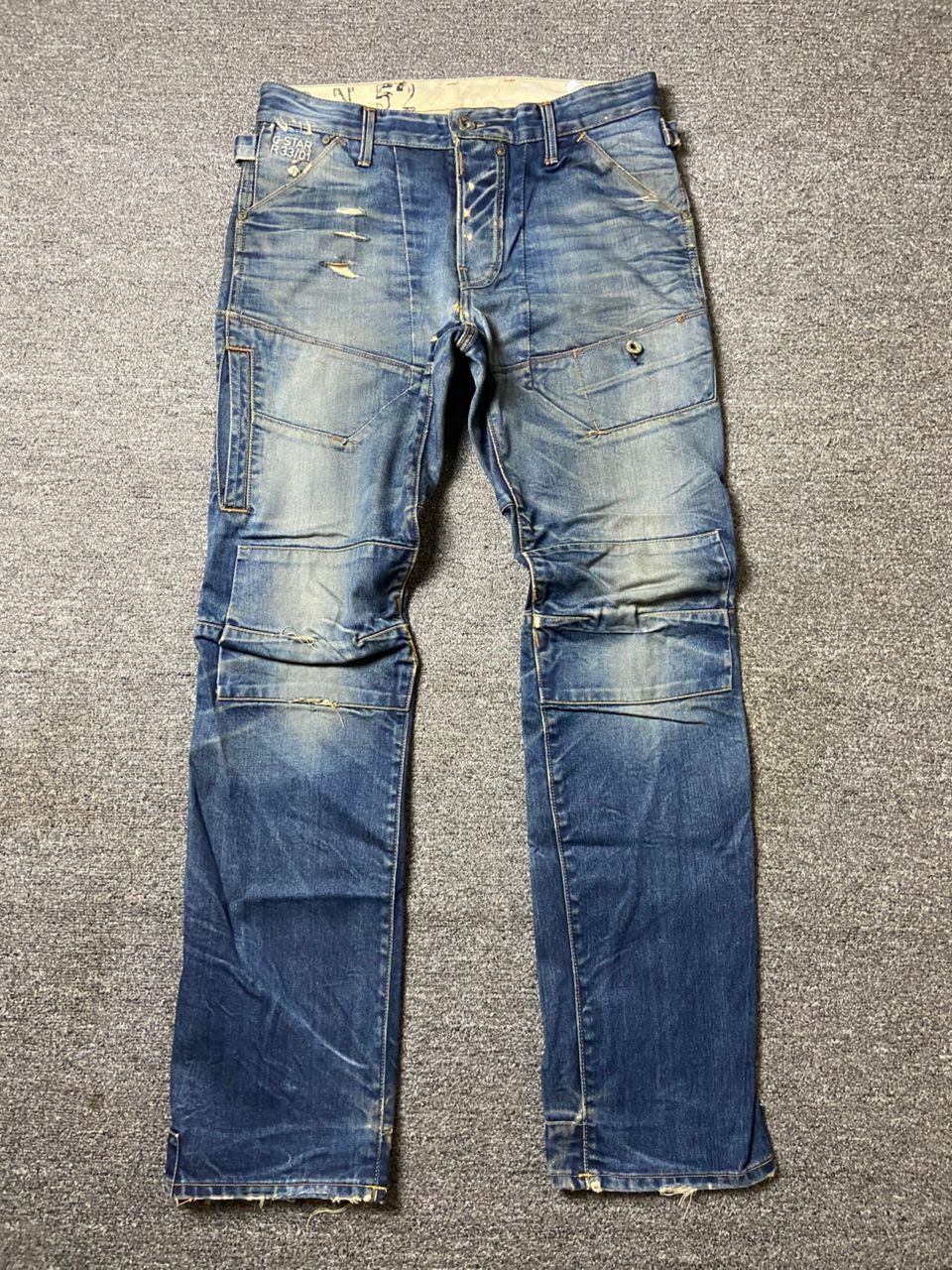 G-Star Vintage G-Star Raw Denim Distressed Jeans (135) Size US 33 - 1 Thumbnail