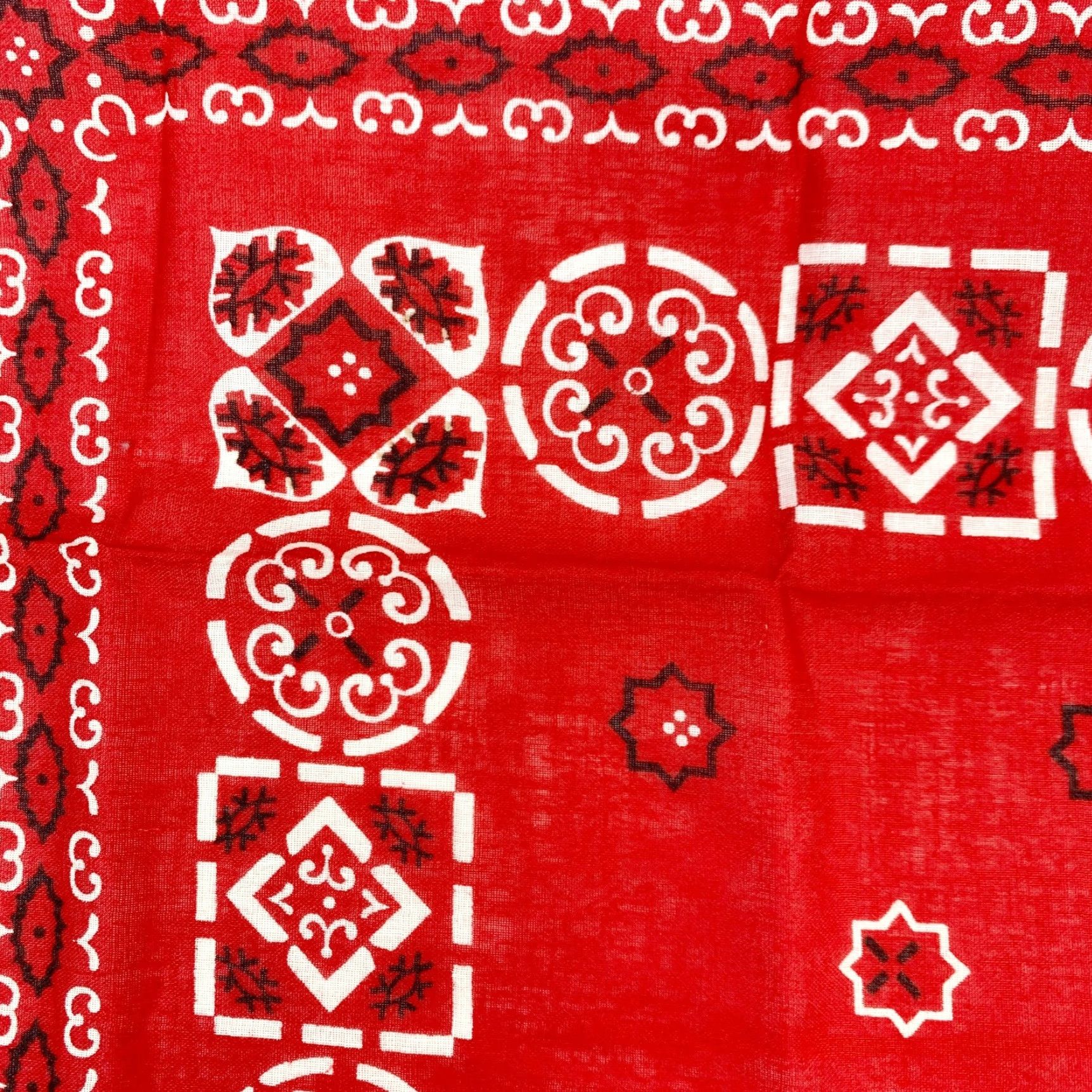 Vintage VINTAGE Bandana 21" x 21" Red Paisley Cotton Western Union Made Unbranded 15898 Size ONE SIZE - 2 Thumbnail