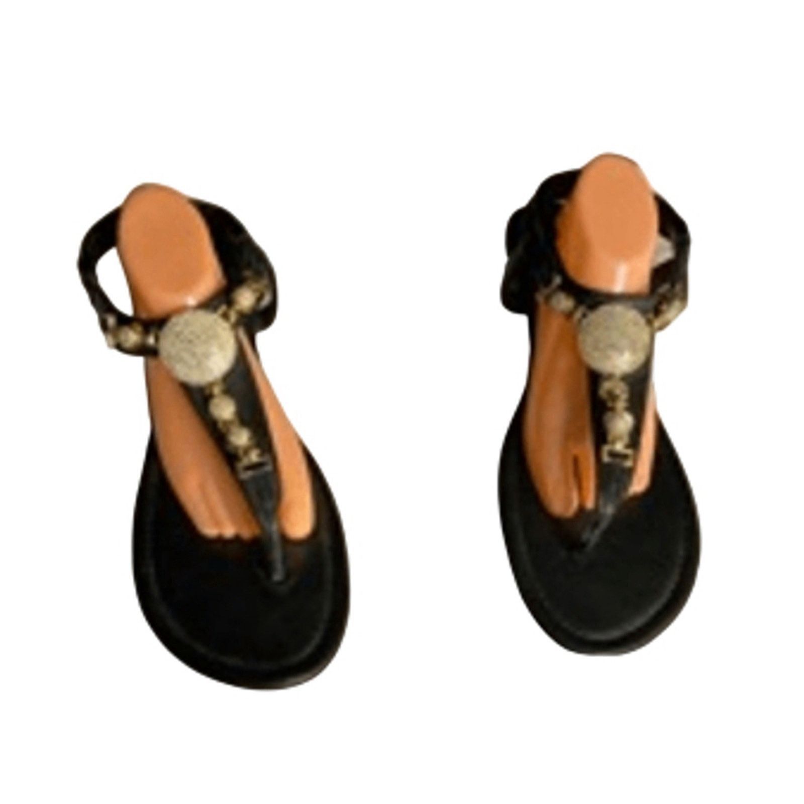Venus Venus Black Beaded Embellished Sandals Women’s 8.5 Size US 8.5 / IT 38.5 - 6 Thumbnail