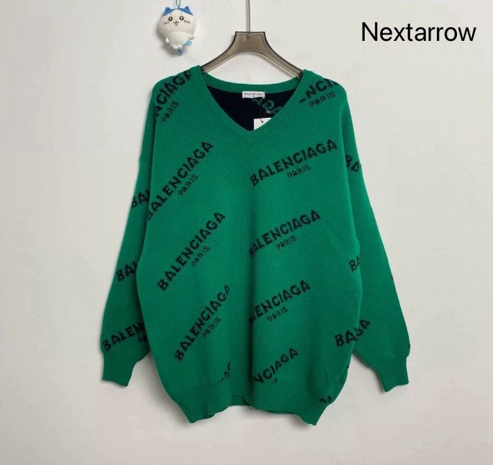 Balenciaga Balenciaga green barrage printed sweater2412-Nextarrow Size US M / EU 48-50 / 2 - 1 Thumbnail