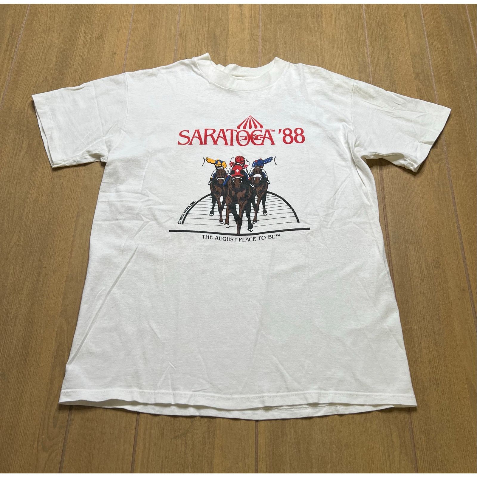 Vintage Vintage 80s Saratoga Race Course T-shirt Men Sz L Racing Size US L / EU 52-54 / 3 - 1 Thumbnail