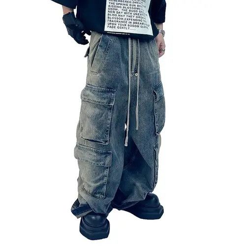 VIBE High Street Washed Gradient Heavy Duty Work Jeans Size US 34 / EU 50 - 5 Thumbnail