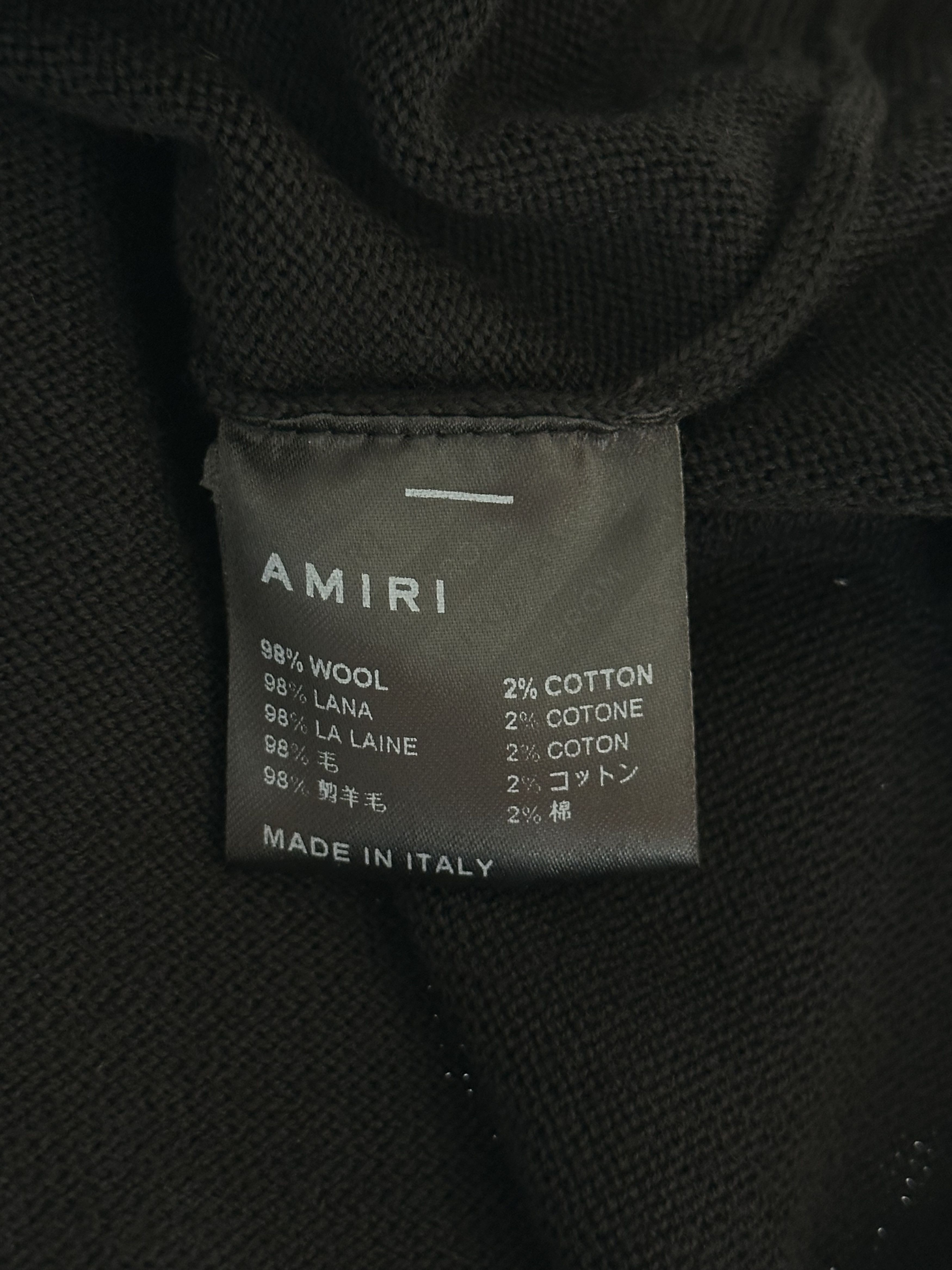 Amiri Amiri Black & White Dragon Logo Wool Sweater Size US L / EU 52-54 / 3 - 4 Thumbnail
