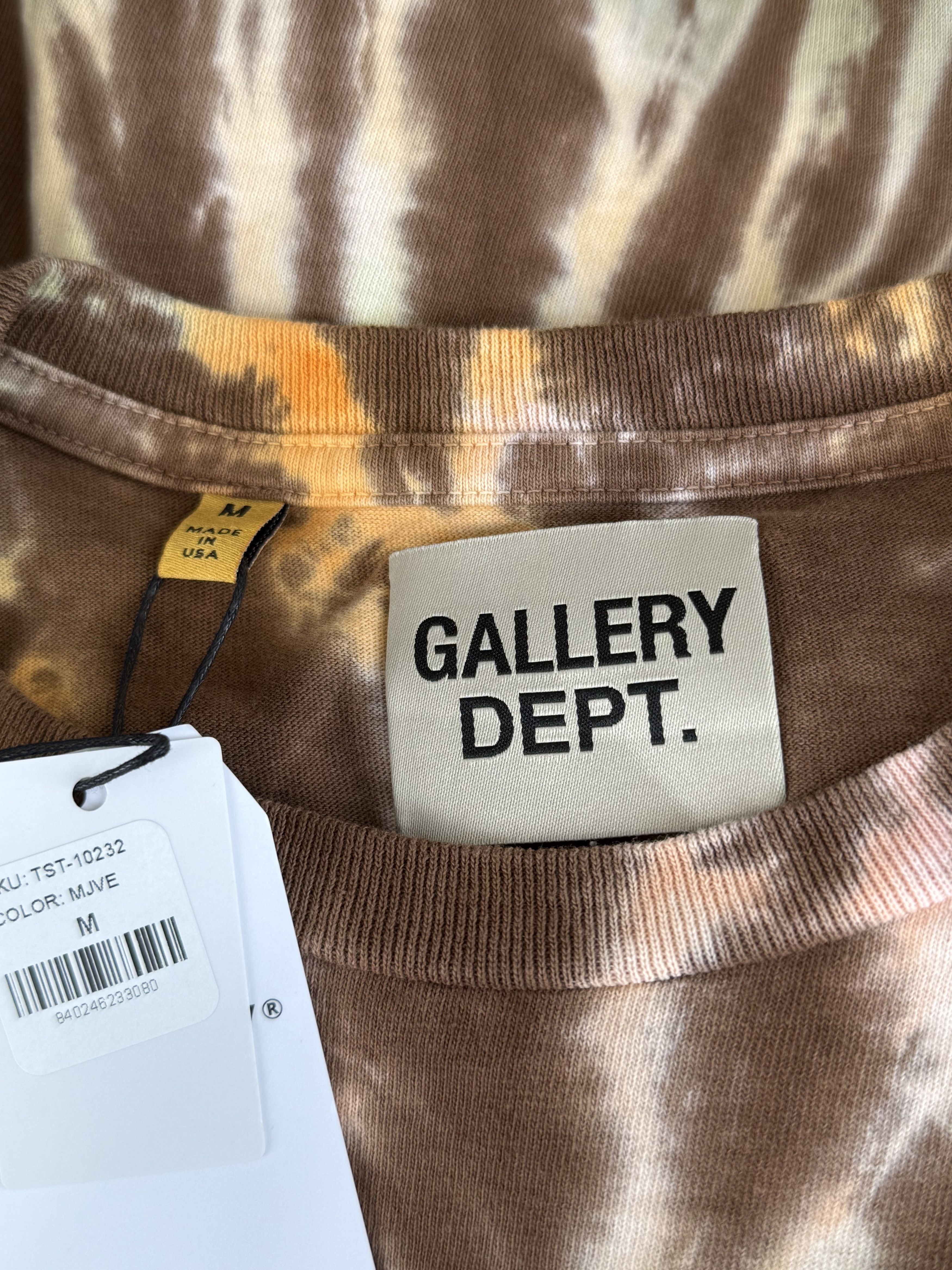 Gallery Dept. Gallery Dept Brown Tie-Dye Tokyo Exclusive Logo T-Shirt Size US L / EU 52-54 / 3 - 3 Thumbnail