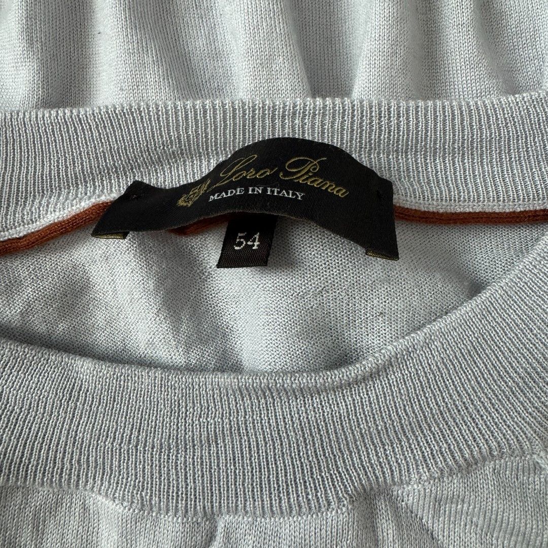 Loro Piana Crew Neck Sweater, Size 54, Grey, Luxury Style Size US XL / EU 56 / 4 - 4 Thumbnail