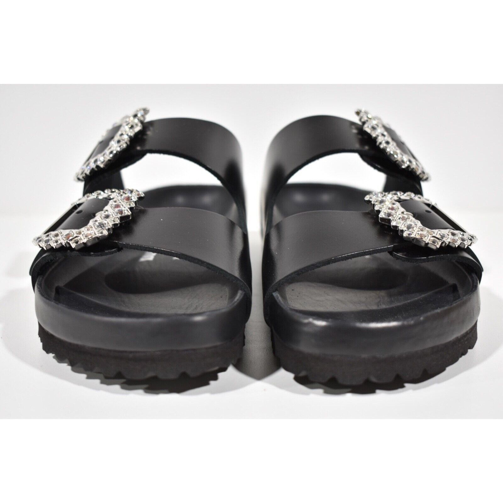 Manolo Blahnik Manolo Blahnik Birkenstock Arizona Crystal Buckle Black Size US 5 / IT 35 - 6 Thumbnail