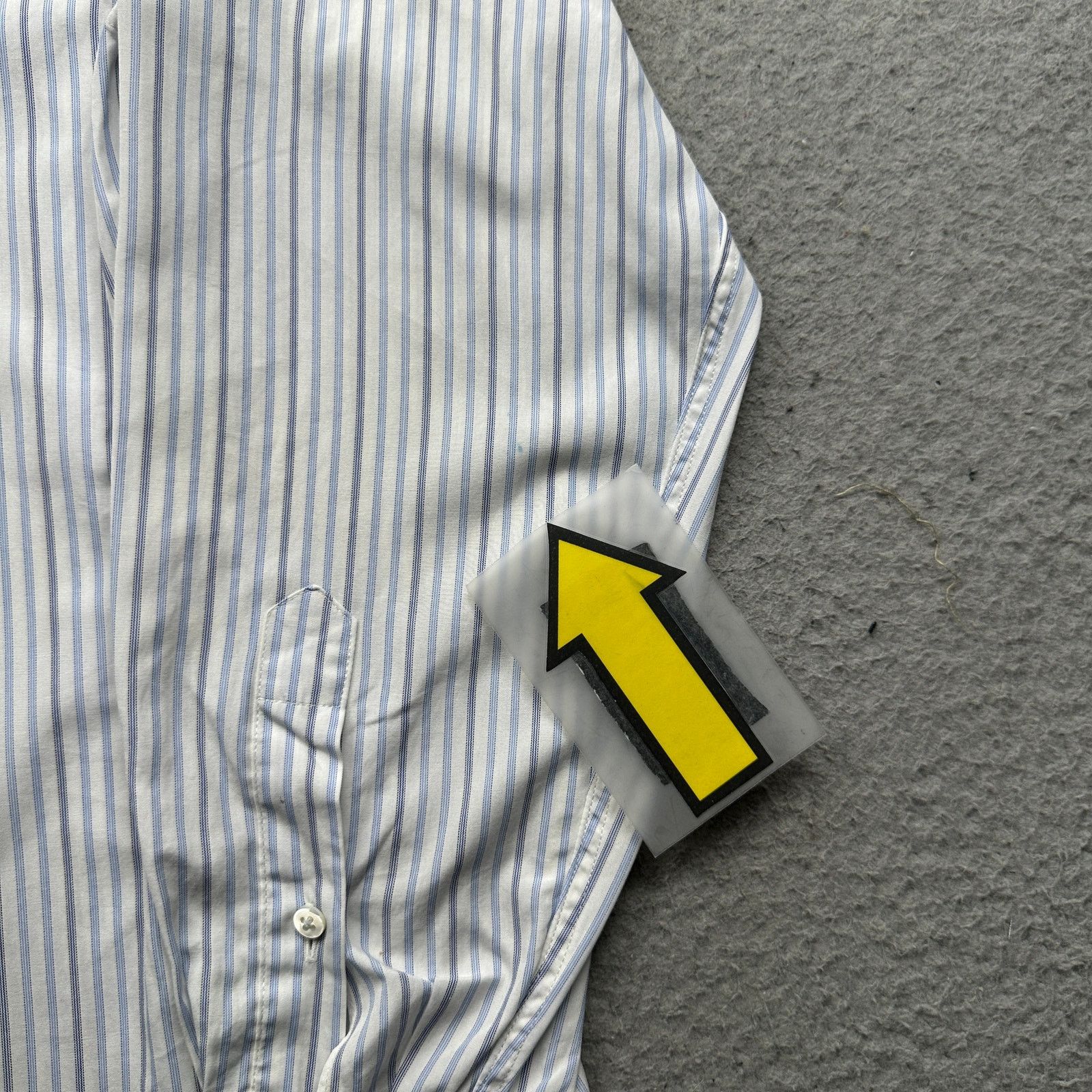 Canali Canali Blue White Striped Dress Shirt Men Medium 38 15 Italy Size US M / EU 48-50 / 2 - 7 Thumbnail