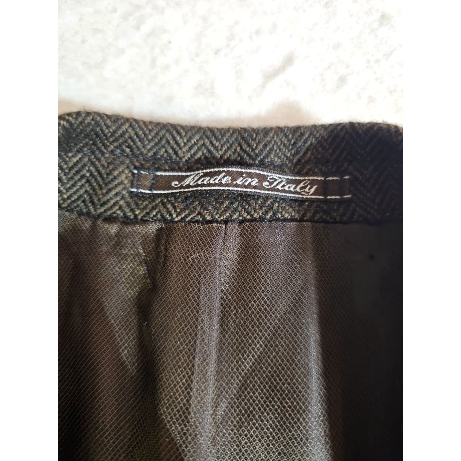 Lubiam VINTAGE Lubiam 1911 Herringbone Cashmere Lana Wool Blend Blazer/Sport Coat Mens Sz 44 Lg Brown Size 44R - 4 Thumbnail