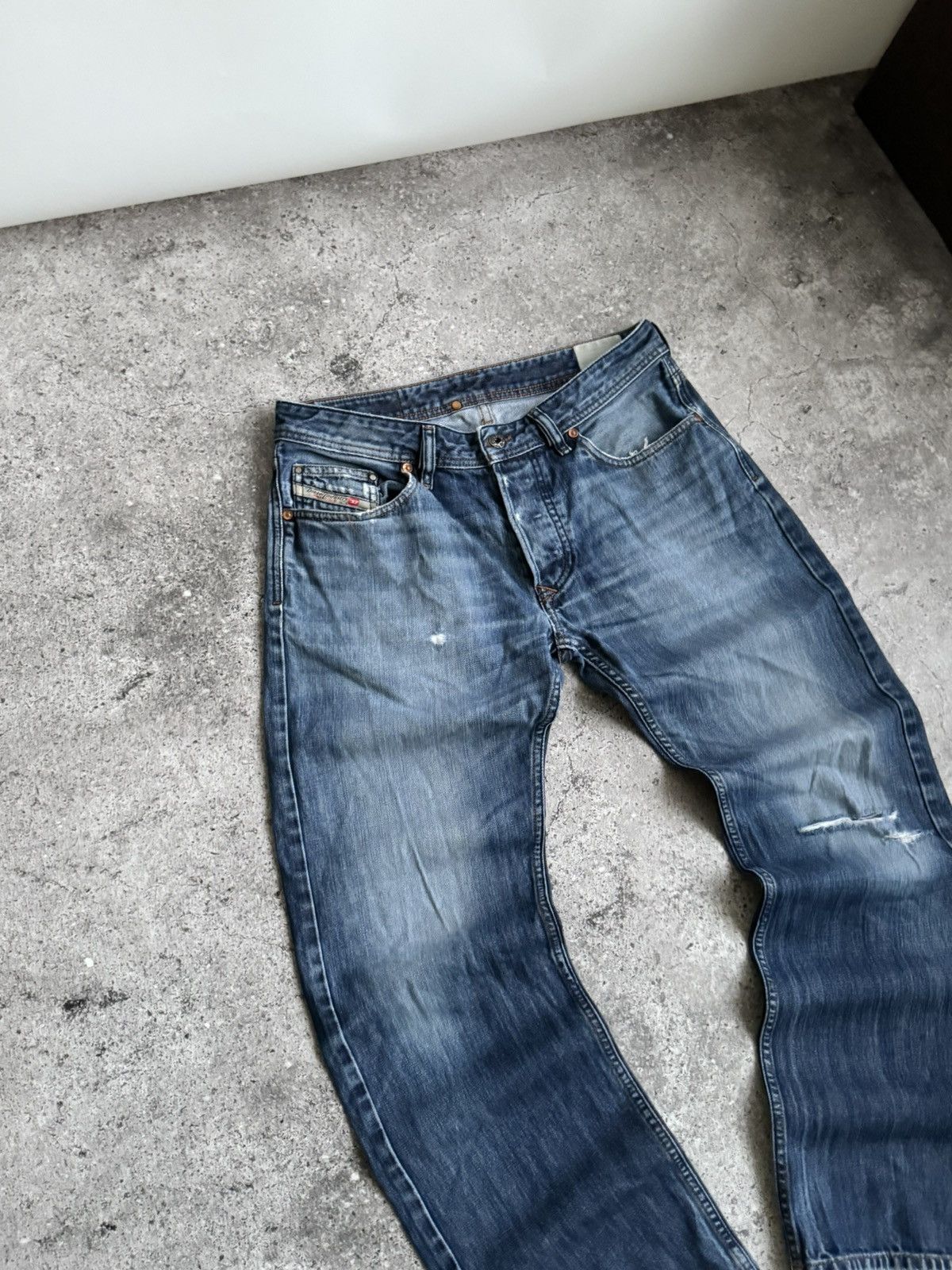 Diesel × Vintage Vintage Diesel Y2K distressed jeans pants Size US 31 - 6 Thumbnail