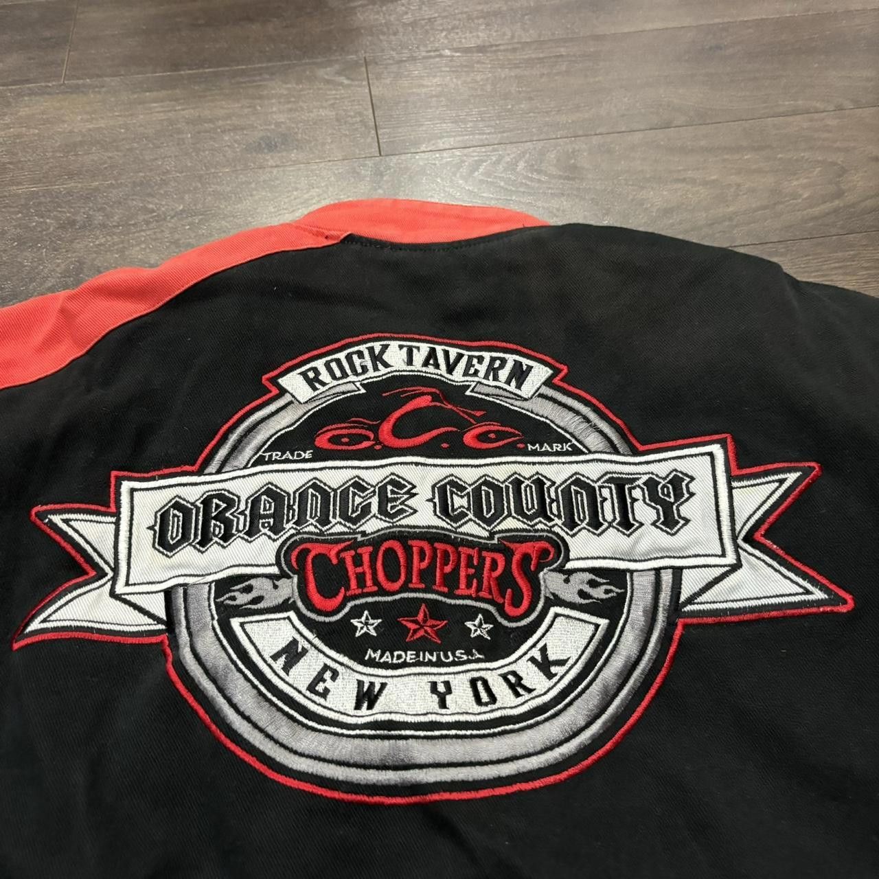 Designer Vintage Orange County Choppers Embroidered Racing Jacket XL Size US XL / EU 56 / 4 - 5 Thumbnail