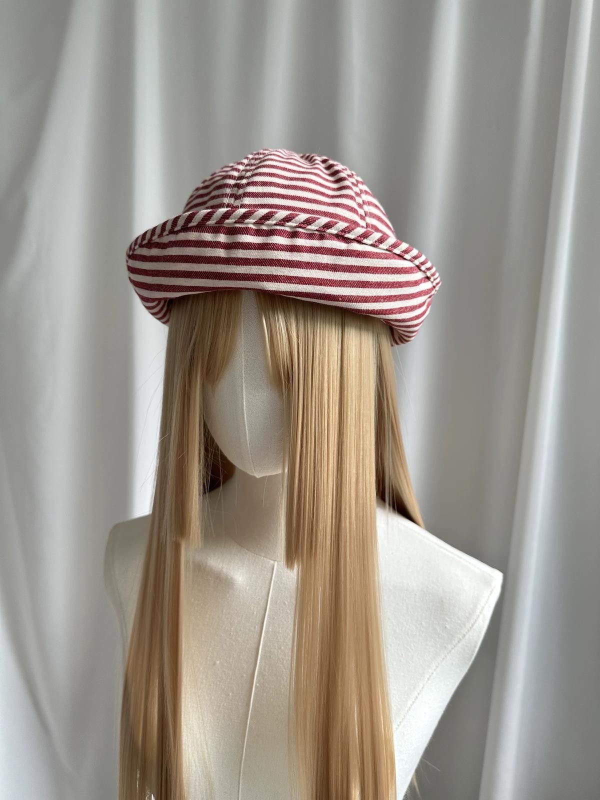 Japanese Brand Retro Red Striped Beret Sailor Cap Y2K French Girl Aesthetic Size ONE SIZE - 2 Thumbnail